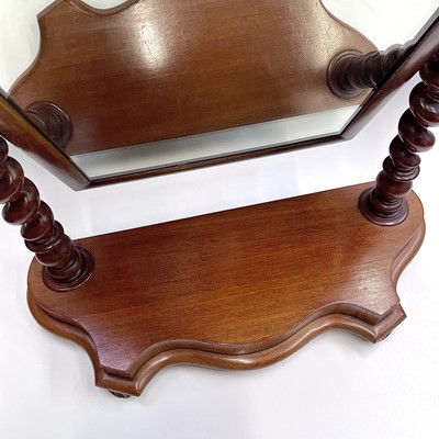 Lot 3214 - A Victorian dressing table mirror with barley...