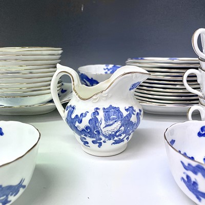 Lot 848 - A Coalport 'Blue Dragon' pattern tea service...