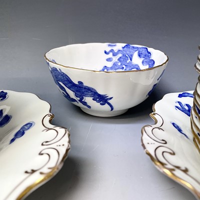 Lot 848 - A Coalport 'Blue Dragon' pattern tea service...