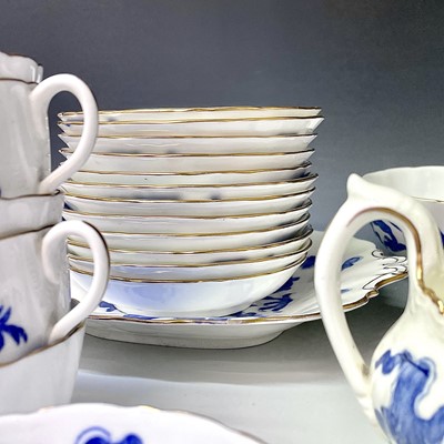 Lot 848 - A Coalport 'Blue Dragon' pattern tea service...