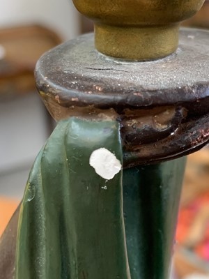 Lot 54 - An Art Deco style painted plaster table lamp,...