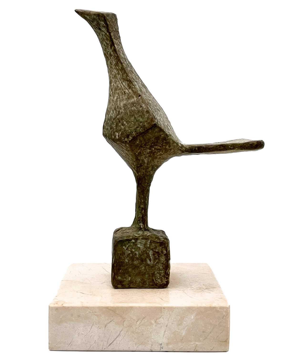 Lot 79 - Breon O'CASEY (1928-2011) Green Bird Bronze...