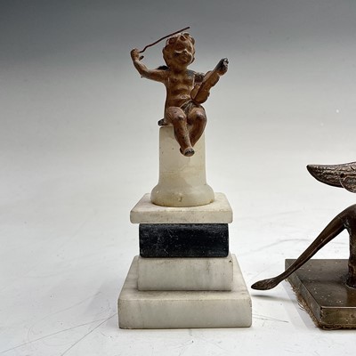 Lot 69 - A cast bronze grand tour figure of a winged...