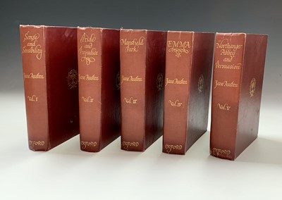 Lot 281 - JANE AUSTEN. 'The Novels.' Five volumes,...