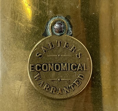 Lot 137 - A Salter's Economical brass bottle spit jack,...