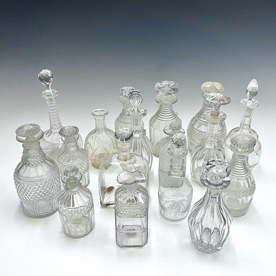 Lot 861 - A collection of Georgian and later cut glass...