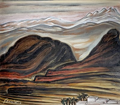 Lot 1233 - Ron STENBERG (1919-2017) Arabian Mountains Oil...