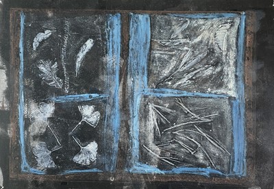 Lot 376 - Denny LONG (XX) Winter Collagraph Monogrammed...