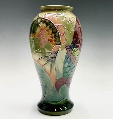 Lot 820 - A Moorcroft 'Carp' pattern vase, designed by...