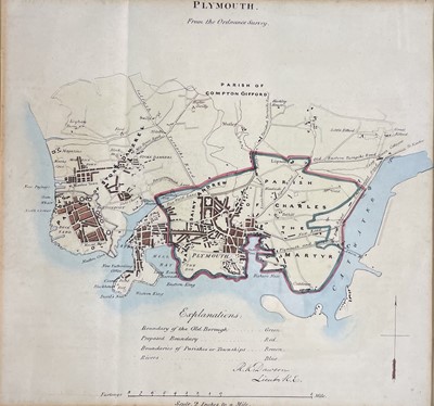 Lot 667 - MAPS. Plymouth. 'Report of the...