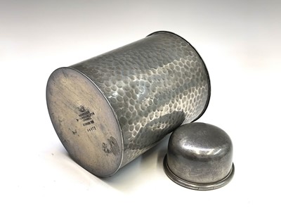 Lot 71 - A 'Cornish tin' pewter tea caddy and cover,...