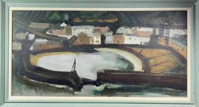 Lot 22 - Jack PENDER (1918-1998) Empty Harbour Oil on...