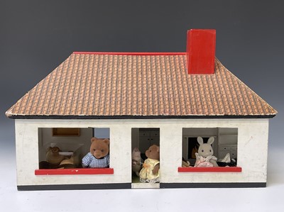 Lot 669 - A Wooden Dolls House, Animal Figures and...