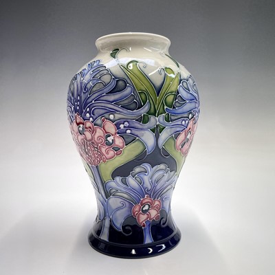 Lot 829 - A Moorcroft 'Florian Lilac' pattern vase,...