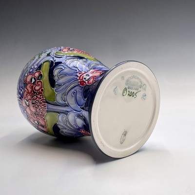 Lot 829 - A Moorcroft 'Florian Lilac' pattern vase,...