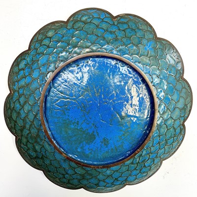 Lot 98 - Three Japanese cloisonne dishes, Meiji period,...