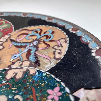 Lot 98 - Three Japanese cloisonne dishes, Meiji period,...
