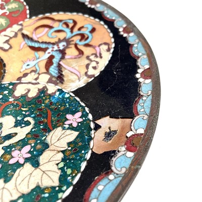 Lot 98 - Three Japanese cloisonne dishes, Meiji period,...