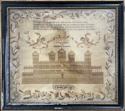 Lot 2800 - A Victorian sampler 'A Representation of...