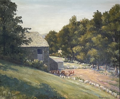 Lot 259 - Denys LAW (1907-1981) Cornish Farm Oil on...