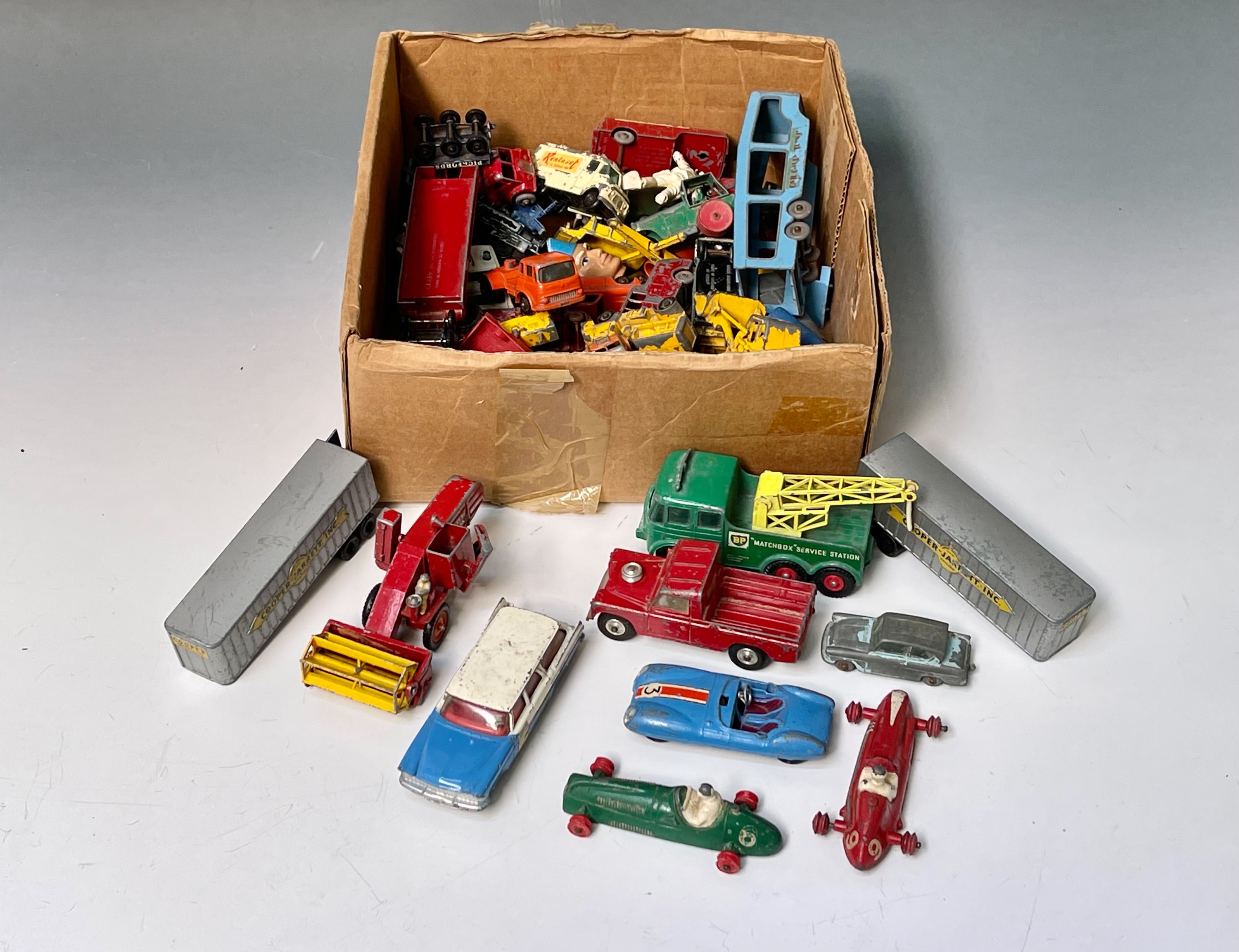 Lot 672 - Diecast Toys. A plastic box containing a