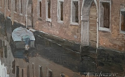 Lot 1195 - Nicola TENDERINI (1965), Venice Canal, Oil on...