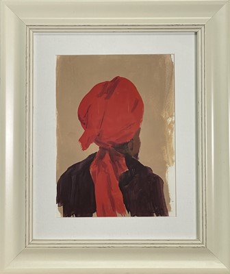 Lot 1190 - Lincoln SELIGMAN (1950), Red Turban, Acrylic...