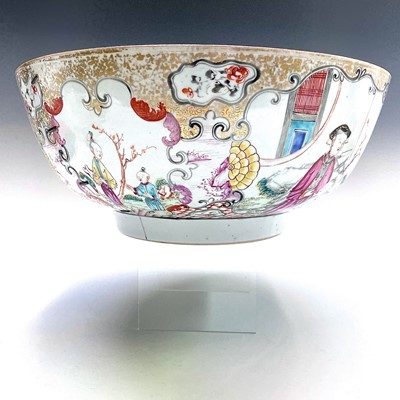 Lot 96 - A Chinese famille rose porcelain punch bowl,...