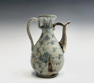 Lot 38 - A Chinese blue and white ewer, Ming Dynasty,...