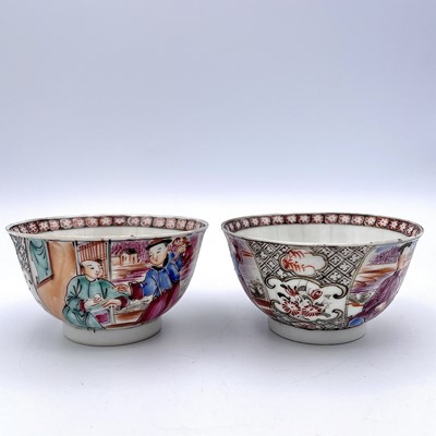 Lot 66 - Two similar Chinese famille rose porcelain tea...