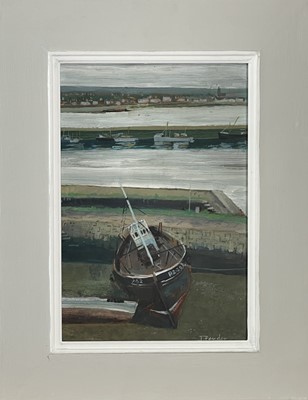 Lot 184 - Jack PENDER (1918-1998) Newlyn Harbour Oil on...