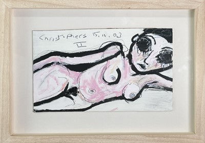 Lot 124 - Julian CHRISTOPHERS (1964) Nude Oil on board...