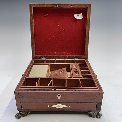 Lot 39 - A Regency mahogany inlaid and crossbanded work...