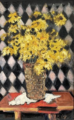 Lot 1067 - Vic STILLER (1902-1974) Flowers in Vase Oil on...