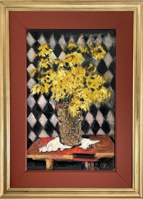 Lot 1067 - Vic STILLER (1902-1974) Flowers in Vase Oil on...