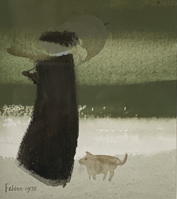 Lot 1095 - Mary FEDDEN (1915-2012) Winter Walk Gouache...