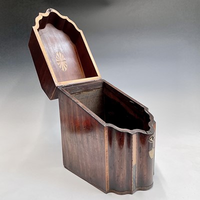 Lot 78 - A George III mahogany, crossbanded and inlaid...