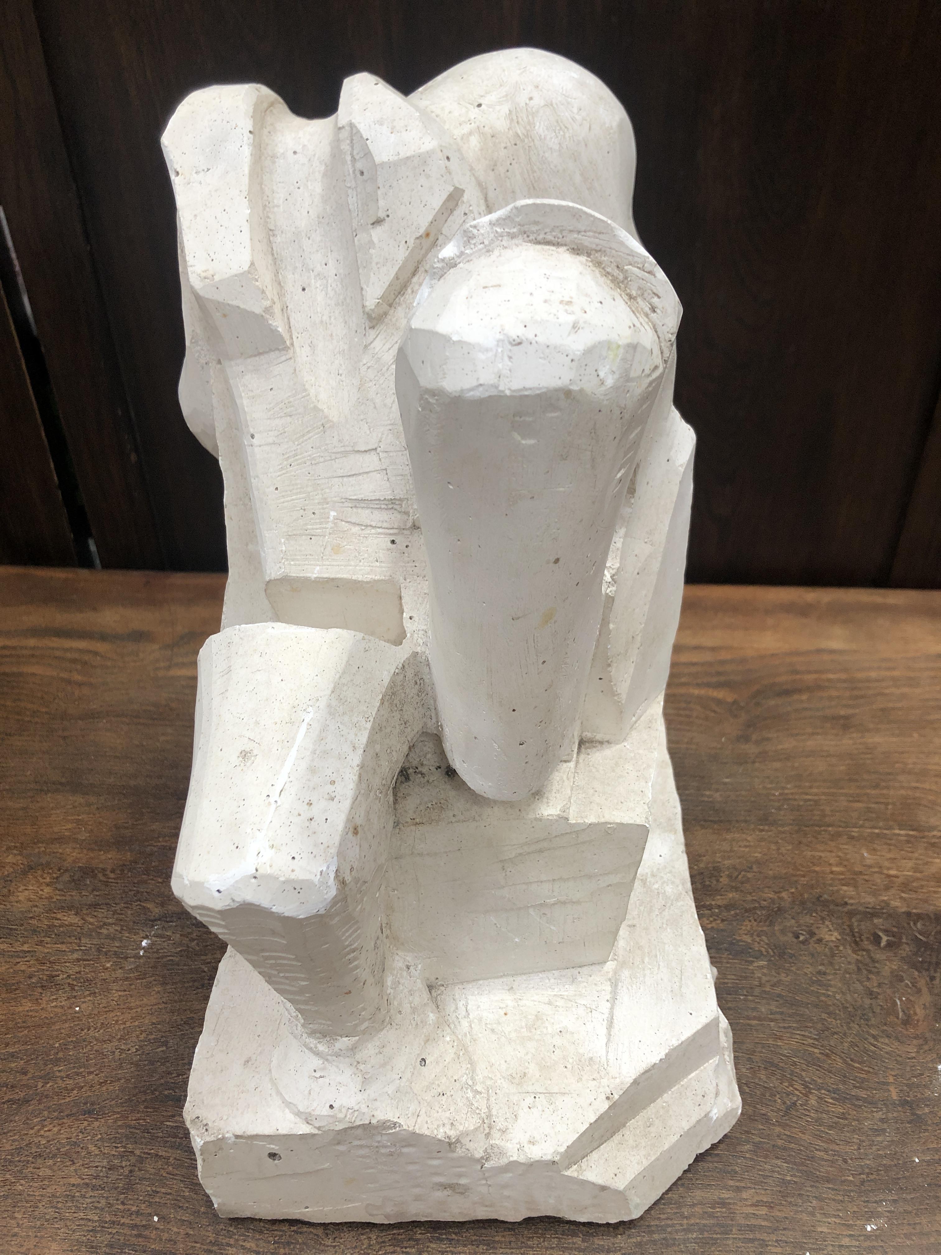 Lot 1 - A plaster maquette figural abstract sculpture,