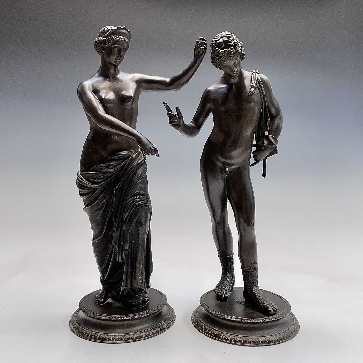 Lot 81 - A pair of late 19th century bronze sculptures...