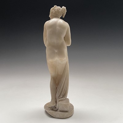 Lot 84 - A late 19th century carved alabaster figure,...