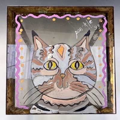 Lot 1001 - PONKLE (1934-2012) Cat A painted glass top...