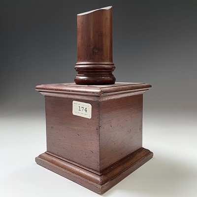 Lot 174 - A mahogany grand tour style money box, 19th...