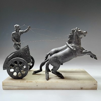 Lot 89 - A late 19th century Italian bronze group of a...