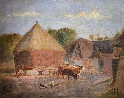 Lot 1176 - Attributed to Anton MAUVE (1838-1888) Farmyard...