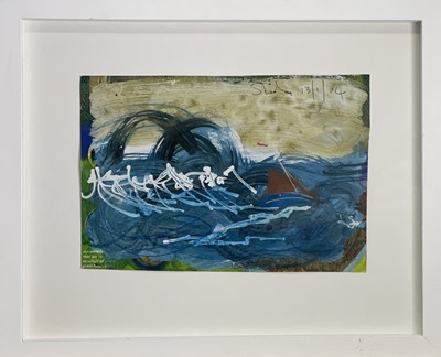 Lot 179 - Tony SHIELS (1938) Sea Head II Acrylic Signed...