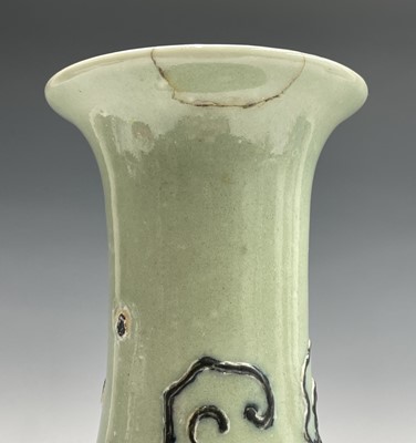 Lot 57 - A Chinese celadon porcelain vase, 19th century,...
