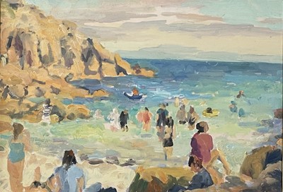 Lot 187 - John HARVEY (1935) Day at the Beach,...