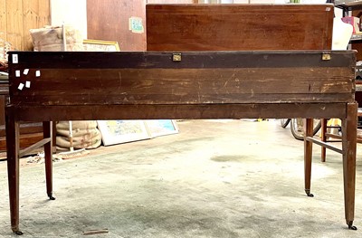 Lot 3120 - A mahogany spinet converted to a desk, the...