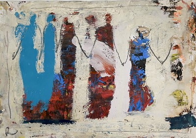 Lot 300 - Paul WADSWORTH (XX-XXI) Untitled Figures Mixed...