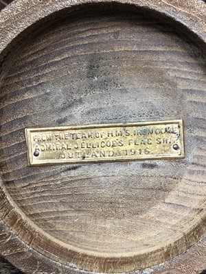 Lot 26 - A barrel made from the teak of the H.M.S Iron...